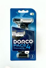 Одноразові станки для гоління DORCO PACE 4 (3 шт) (FRA100-3b) 01555
