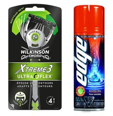 Одноразовые станки для бритья Wilkinson Sword Xtreme 3 + Гель для бритья Wilkinson Sword EDGE