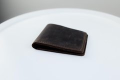 Чоловічий гаманець-біфолд Skill із натуральної шкіри Crazy Horse (темно-коричневий)