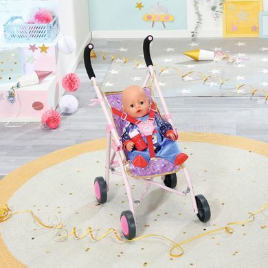 Коляска для куклы BABY BORN серии "День Рождения" - ЯРКИЕ ОГОНЬКИ (складная, светящиеся колеса) 829950
