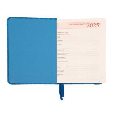 Ежедневник А6 Leo Planner датированный 2025 Ukraine сине желтый 352 стр