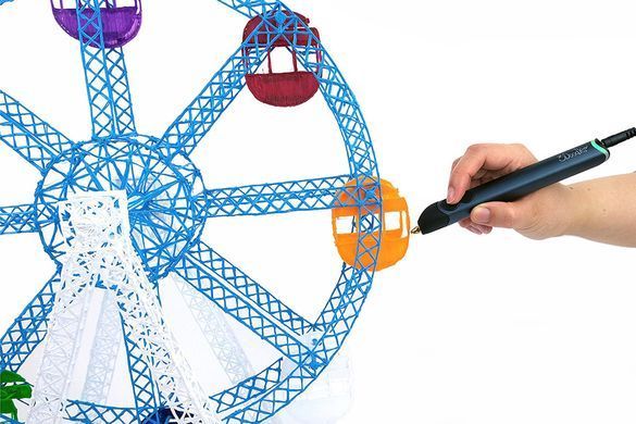 3D-ручка 3Doodler Create для проф. использования - ЧЕРНАЯ (50 стержней из ABS-пластика, аксессуары)