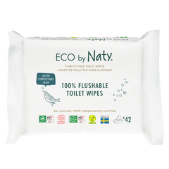 Органические смываемые салфетки Eco by Naty с легким запахом 42 шт (ФР-00000076)
