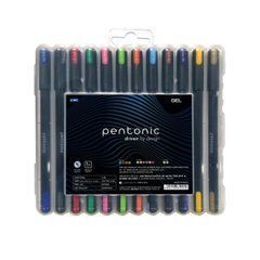 Ручка гелева LINC Pentonic набір 12 цветов