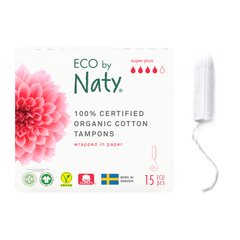 Органические тампоны Eco by Naty Super Plus 15 шт (ФР-00002022)