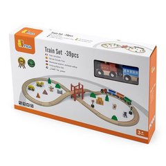 Дерев'яна залізниця Viga Toys 39 ел. (50266)