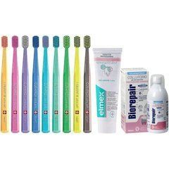Зубна щітка Curaprox CS Smart 7600 + зубна паста ELMEX Sensitive Professional Repair&Prevent + ополіскувач BIOREPAIR PLUS