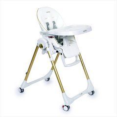 Стульчик для кормления Peg-Perego Prima Pappa Follow Me белый с золотистым (IH01000001BL00)