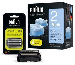 Сетка Braun 21B Series 3 + Картридж Braun CCR2 для чистки