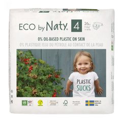 Органические подгузники Eco by Naty Размер 4 (от 7 до 18 кг) 26 шт (ФР-00000017)