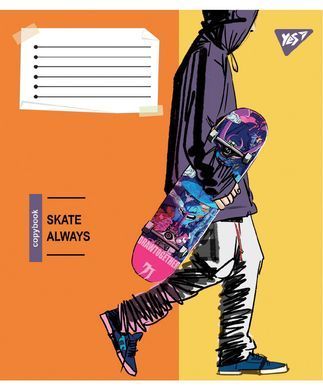 Тетрадь ученическая общая YES Skate is always А5 60 листов линия