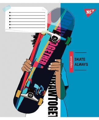 Тетрадь ученическая общая YES Skate is always А5 60 листов линия