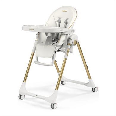 Стульчик для кормления Peg-Perego Prima Pappa Follow Me белый с золотистым (IH01000001BL00)