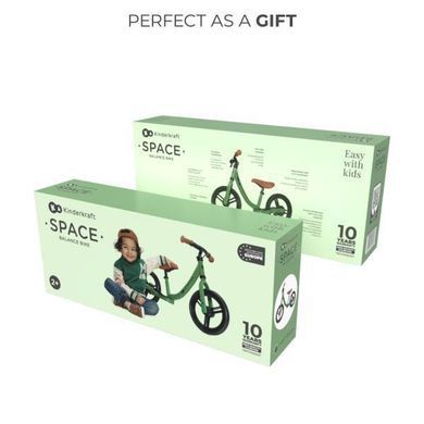 Біговел Kinderkraft Space 12" світло-зелений (KRSPAC23GRE0000)