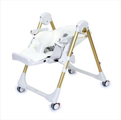 Стульчик для кормления Peg-Perego Prima Pappa Follow Me белый с золотистым (IH01000001BL00)