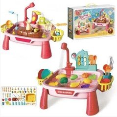 Дитячий ігровий столик 2в1 з риболовлею та мийкою 33 предмети, 2 кольори (L666-80/80A)