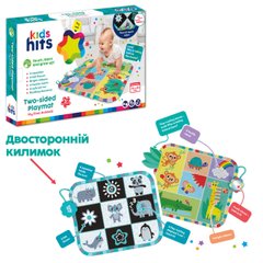 Развивающий двусторонний тактильный коврик для малышей "Мои первые животные", Kids Hits (KH06/005)