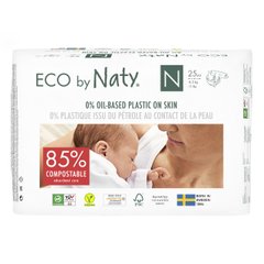 Органические подгузники Eco by Naty Размер 0 (до 4,5 кг) 25 шт (ФР-00000433)