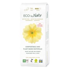 Органические прокладки Eco by Naty Normal 14 шт без крылышек