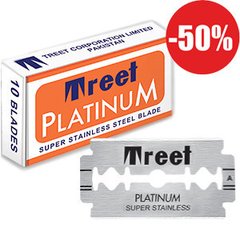Класичні двосторонні леза «Treet® Platinum» 10 шт T0011