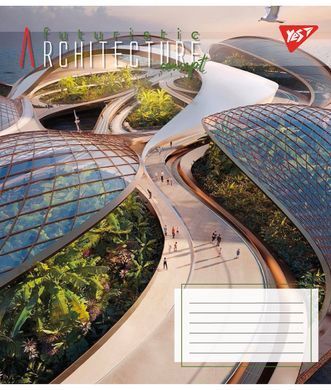 Зошит для записів Yes Futuristic architecture А5 48 аркушів клітинка