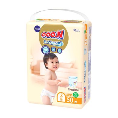 Трусики-подгузники GOO.N Premium Soft для детей 7-12 кг (размер 3(M), унисекс, 50 шт) 863227
