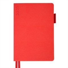 Ежедневник А5 Leo Planner датированный 2026 "Binario", мягкий, красный, 368 страниц