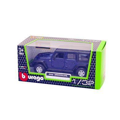 Автомодель - JEEP WRANGLER UNLIMITED RUBICON (зсортувати зелений металик, темно-синій, 1:32) 18-43012 Синій