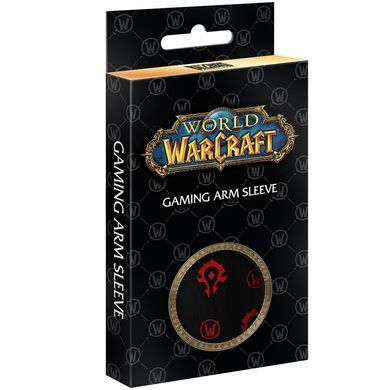 Геймерский рукав WORLD OF WARCRAFT IV Horde (Варкрафт) бесшовный L Черно-красный
