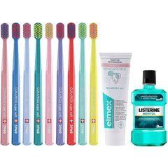 Зубна щітка Curaprox CS 3960 Super Soft + зубна паста ELMEX Sensitive Professional Repair&Prevent + ополіскувач LISTERINE mentol