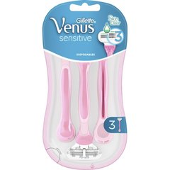 Gillette Venus Smooth Sensitive (3 шт) Одноразовые женские станки для бритья 02317