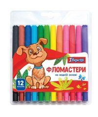 Фломастери 1 Вересня 12 кольорів Zoo Land