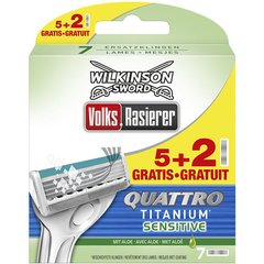 Сменные кассеты Wilkinson Quattro Titanium Sensitive, 7 шт W0035