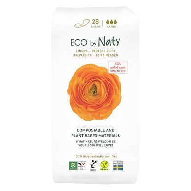Органические ежедневные прокладки Eco by Naty Large 28 шт