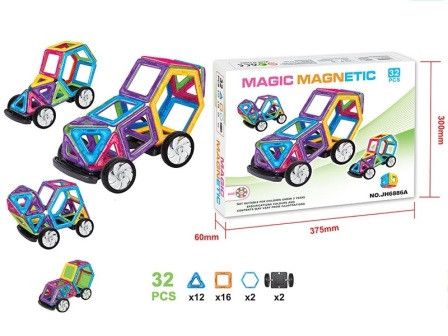 Магнитный конструктор Magic Magnetic, 32 детали (FK693)
