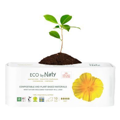 Органические прокладки Eco by Naty Night 10 шт
