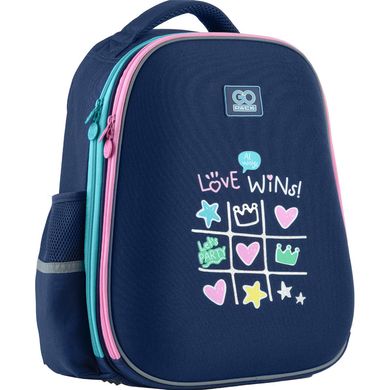 Шкільний рюкзак напівкаркасний Education "Love wins!", GoPack (GO23-165M-2)