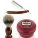 Небезпечна бритва/шавета розкладна Straight Razor + помазок SHIMA + мило для гоління Proraso для жорсткої щетини з маслом